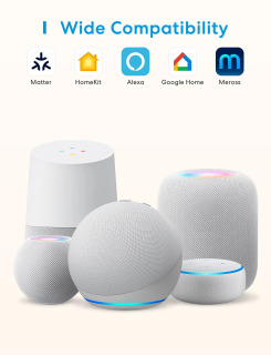 Smart Wi-Fi uyasi Meross MSH450: Alexa va Google bilan mos keladigan simsiz boshqaruvga ega aqlli uy uchun koʻp funksiyali koʻprik