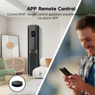 Tuya Smart Wi-Fi RF IR masofadan boshqarish pulti Smart uy uchun, konditsionerlar va barcha televizorlar, shu jumladan LG TV, Alexa va Google Home-ni qoʻllab-quvvatlaydi