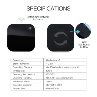 MOES Tuya ZigBee Smart masofadan boshqarish pulti Smart uy uchun universal infraqizil masofadan boshqarish pulti Alexa Google Home bilan ishlaydi