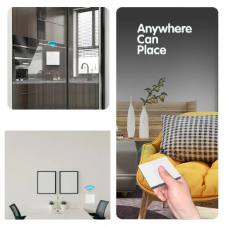 Smart Home Sensorli yorugʻlik kaliti Simsiz 86 * 86 Masofadan qoʻmondon devor kaliti AC 110V 220V 10A 1/2/3 kanalli qabul qiluvchi shift chiroqlari uchun