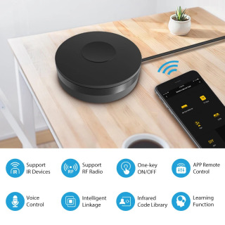 Умный беспроводной ИК-пульт дистанционного управления WiFi с интеллектуальным голосовым управлением, многофункциональный ИК/РЧ-пульт, серия WiFi