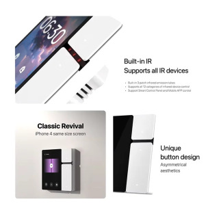 TUYA Smart markaziy boshqaruv paneli Mini sahna rejimi sensorli ekrani 3 oʻrni oʻrnatilgan IR masofadan boshqarish pulti Bluetooth Sigmesh Alexa ovozli