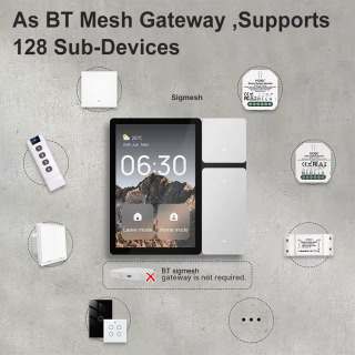 TUYA Smart markaziy boshqaruv paneli Mini sahna rejimi sensorli ekrani 3 oʻrni oʻrnatilgan IR masofadan boshqarish pulti Bluetooth Sigmesh Alexa ovozli
