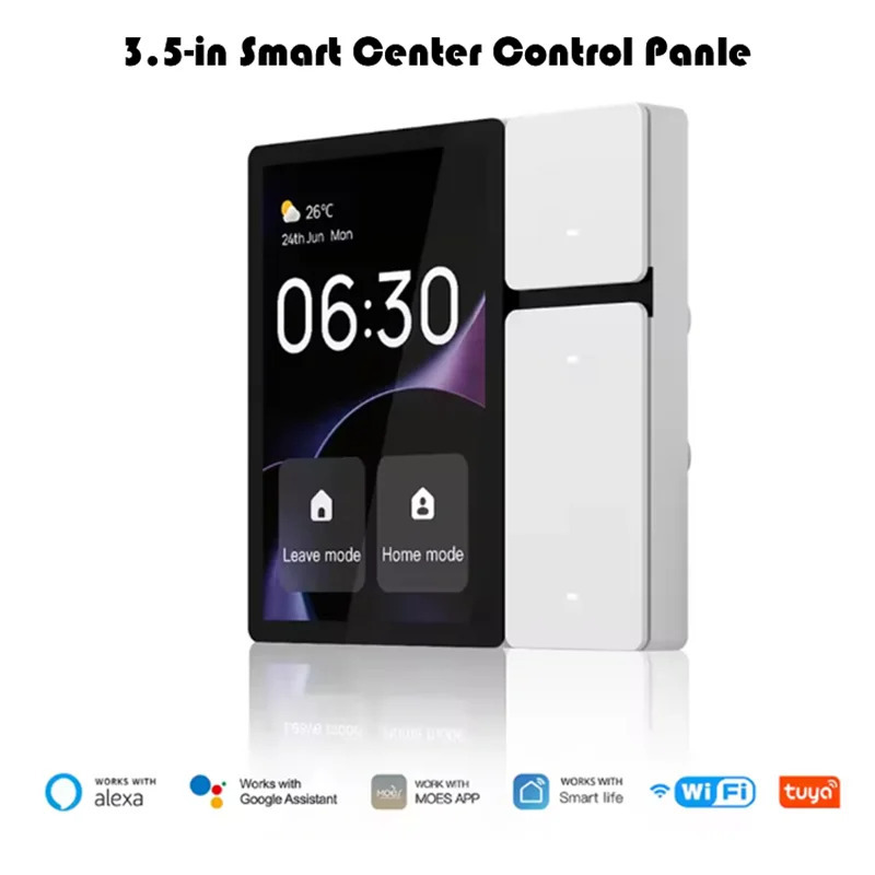 TUYA Smart markaziy boshqaruv paneli Mini sahna rejimi sensorli ekrani 3 oʻrni oʻrnatilgan IR masofadan boshqarish pulti Bluetooth Sigmesh Alexa ovozli