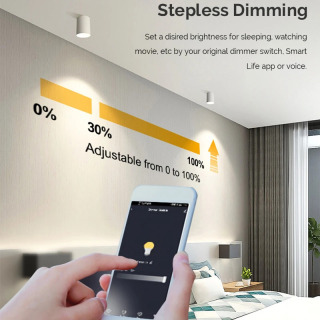 Tuya/Smartlife APP orqali masofadan boshqariladigan DIY Smart WiFi Dimmer moduli, ikki tomonlama, Alexa va Google Home ovozli boshqaruviga mos keladi