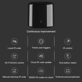 Broadlink BestCon Rm4c Mini Smart WiFi IR masofadan boshqarish pulti Alexa Google Home tomonidan konditsioner televizor toʻplami uchun aqlli uy masofadan boshqarish pulti