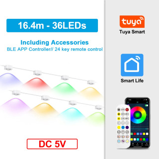 Smart RGB masofadan boshqarish pulti Ochiq IP67 suv oʻtkazmaydigan parda Rojdestvo Xellouin bayrami uchun uy bezatish atmosfera nuri RGB США ВСТАВКА