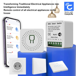 Cozylife Smart WiFi Mini boshqaruv tugmasi/masofadan oʻtkazgich/Aqlli uyni avtomatlashtirish uchun ilova boshqaruvi