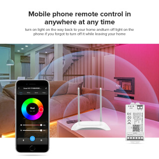 Smart LED kontroller Tuya WiFi Alexa Google Home Bluetooth Ovozli CCT RGB RGBW Dimmer LED Strip IOS Android 2.4G DC12V 24V