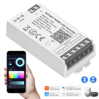 Умный светодиодный контроллер Tuya WiFi Alexa Google Home Bluetooth Voice CCT RGB RGBW Диммер Светодиодная лента IOS Android 2.4G DC12V 24V зеленый 24