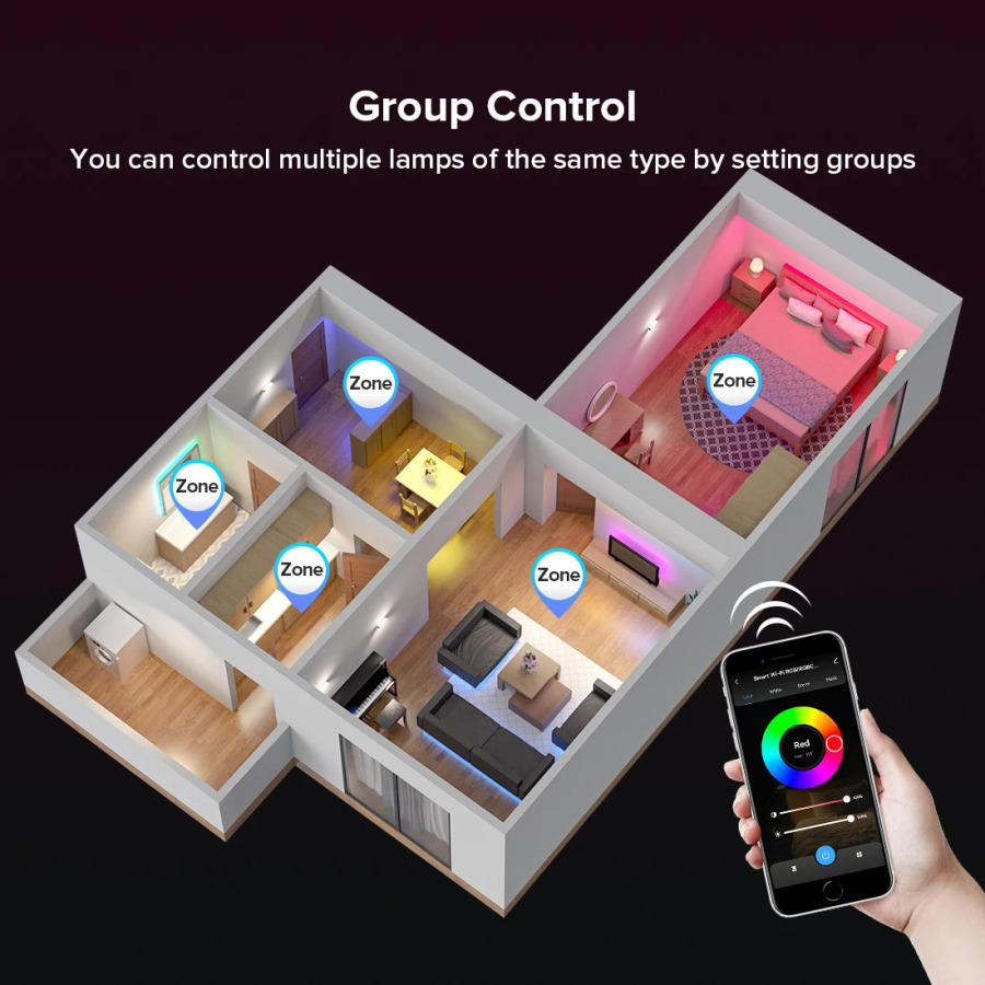 Smart LED kontroller Tuya WiFi Alexa Google Home Bluetooth Ovozli CCT RGB RGBW Dimmer LED Strip IOS Android 2.4G DC12V 24V