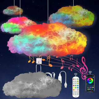 Умная RGBIC Cloud LED лампа с дистанционным и APP-управлением, синхронизация музыки, разноцветная атмосферная подсветка для комнаты/игровой зоны/вечеринки/клуба меняющийся