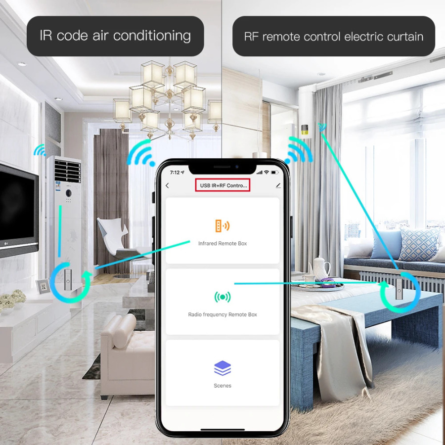 Пульт дистанционного управления Wifi IR RF Универсальный беспроводной USB Инфракрасный для телевизора вентилятор DVD Tuya Smart Life Alexa Google Home Автоматизация Moes