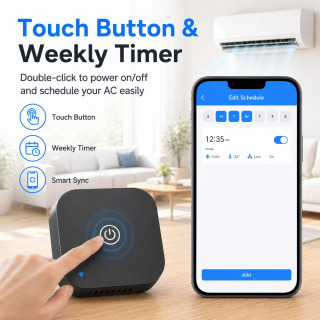 Умный ИК-термостат Wi-Fi для кондиционера, контроллер температуры и влажности, сенсорный датчик, кнопки управления, Tuya Smart Life, дистанционное управление, Alexa, Google