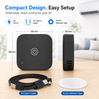 Умный ИК-термостат Wi-Fi для кондиционера, контроллер температуры и влажности, сенсорный датчик, кнопки управления, Tuya Smart Life, дистанционное управление, Alexa, Google