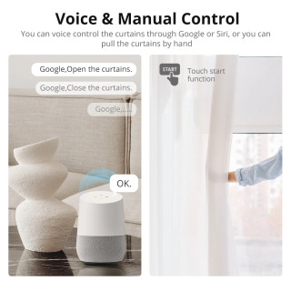 Zemismart MT82 Автоматическая система штор Smartthings Home Приложение Пульт дистанционного управления Google Home Совместимая электрическая система резьбы