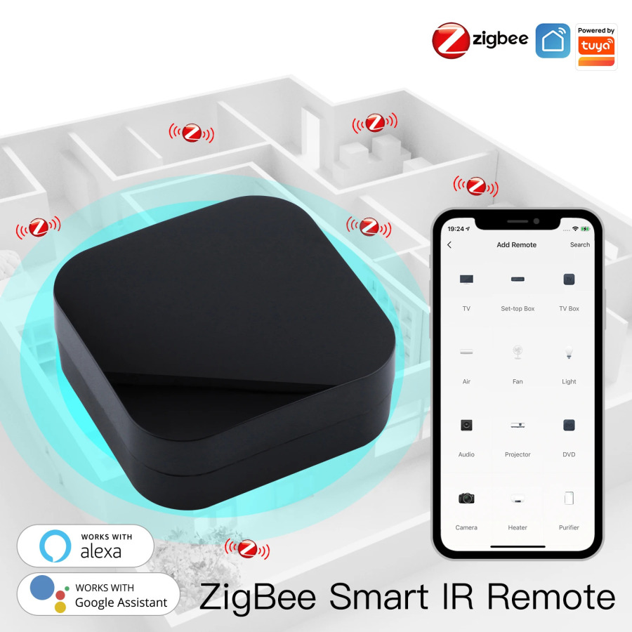 ZigBee UFO-R11 Умный ИК-пульт дистанционного управления 360° ° Универсальный инфракрасный пульт дистанционного управления для умного дома работает с Alexa Google Home