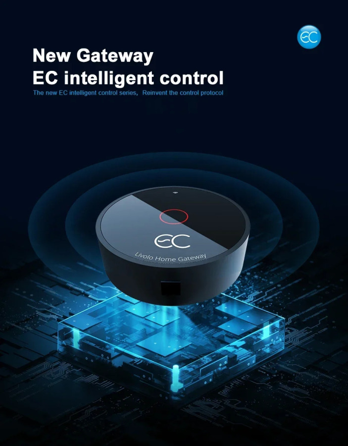 Умные выключатели LIVOLO, подключаемые к EC Smart Gateway – управление через приложение, Google Home, Alexa и Алису для умных домашних устройств.