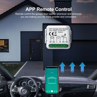GIRIER Tuya Smart Wi-Fi garaj eshiklarini ochish boshqaruvchisi ilovasi Ovozli boshqaruvni qoʻllab-quvvatlash Alexa Google Home Assistant bilan ishlaydi
