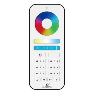 G LED OPTO Smart Home 2.4G RGBCCT 6 zonali guruh boshqaruvi RF masofadan boshqarish pulti Pro Series RGBCCT Control bilan ishlash; Lampochka bilan LED chiroq Золотой