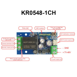 Smart WiFi oʻrni DC aqlli kaliti 5V 12V 24V 48V simsiz masofadan boshqarish pulti 1 kanalli Alexa Googole bilan mos keluvchi uy ovozli boshqaruvi