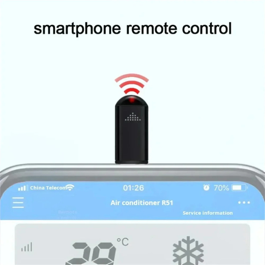 Smartfon infraqizil uzatuvchi C tipi boshqaruv adapteri Smart APP boshqaruv adapteri Televizor uchun mos infraqizil masofadan boshqarish pulti