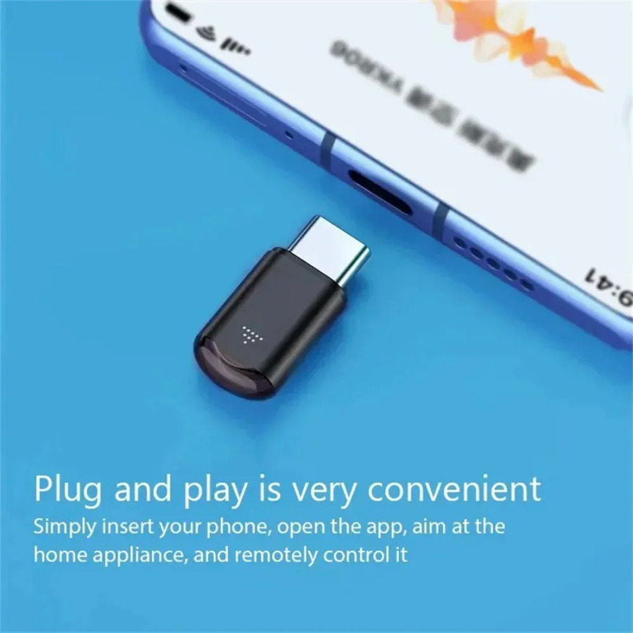 Smartfon infraqizil uzatuvchi C tipi boshqaruv adapteri Smart APP boshqaruv adapteri Televizor uchun mos infraqizil masofadan boshqarish pulti