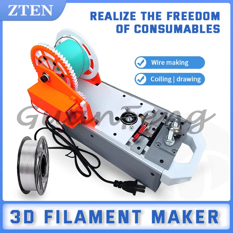 3D bosib chiqarish uchun filament yasash mashinasi, ish stoli mikro inyeksiyali plastik ipak yasash mashinasi, PET shisha filament yasash mashinasi, 3D bosib chiqarish ekstruderi
