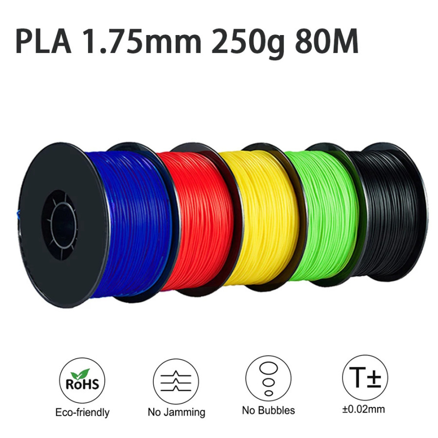 Нить для 3D-печати Easythreed PLA 250 г Длина 80 м Диаметр 1,75 мм Материал принтера FDM