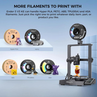 ​ 3D printer Creality Ender 3 V3 KE yuqori tezlikda chop etish 250 mm/s CR Touch Avtomatik tekislashli Sprite Extruder Fil avtomatik yuklanadi