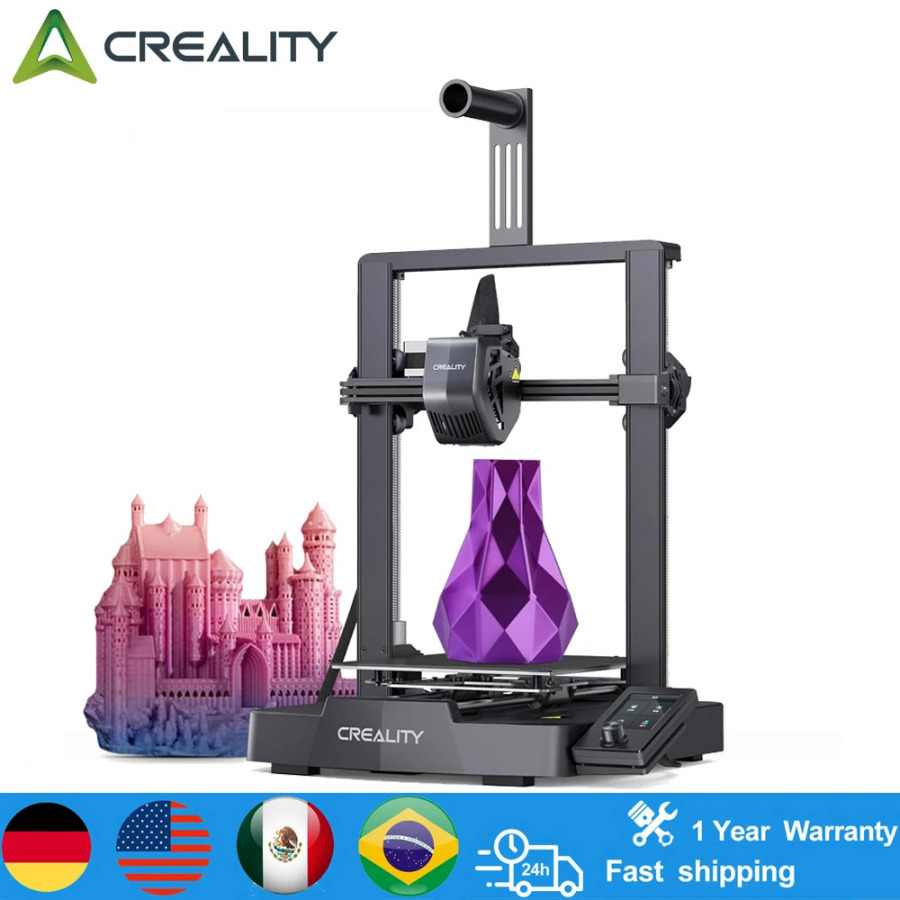 ​ 3D printer Creality Ender 3 V3 KE yuqori tezlikda chop etish 250 mm/s CR Touch Avtomatik tekislashli Sprite Extruder Fil avtomatik yuklanadi