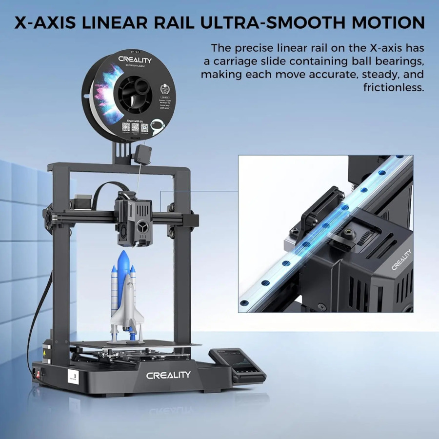 ​ 3D printer Creality Ender 3 V3 KE yuqori tezlikda chop etish 250 mm/s CR Touch Avtomatik tekislashli Sprite Extruder Fil avtomatik yuklanadi