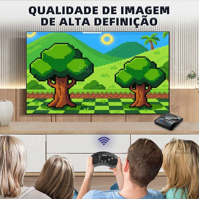 Беспроводная игровая консоль для Sega Mega Drive, игровой стик HD для телевизора, контроллер для 2 игроков, совместимый с Dendy и NES, подарок на Рождество