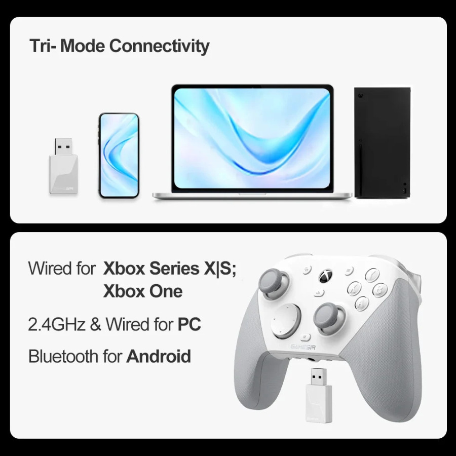 Игровой контроллер GameSir G7 Pro с лицензией Xbox, проводной контроллер для Xbox, беспроводной геймпад для ПК и Android-устройств