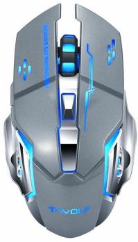 Беспроводная бесшумная игровая мышь T-WOLF Q13, 6 клавиш, с RGB подсветкой, для ноутбука Pro Gamer/ПК компьютер/ноутбук