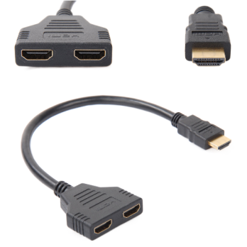 Разветвитель 1 вход HDMI (M) - 2 выхода HDMI (F) / Сплиттер на два монитора