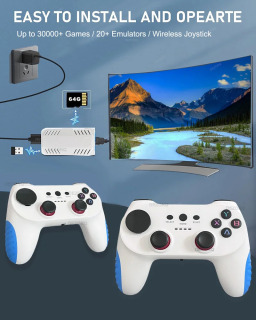 Yangi 128G TV oʻyin konsoli oʻrnatilgan 50000 retro oʻyinlar 50 ta videojuegos konsol emulyatorlari Dual Wireless X10 Pro Gamepad 4K oʻyin konsoli