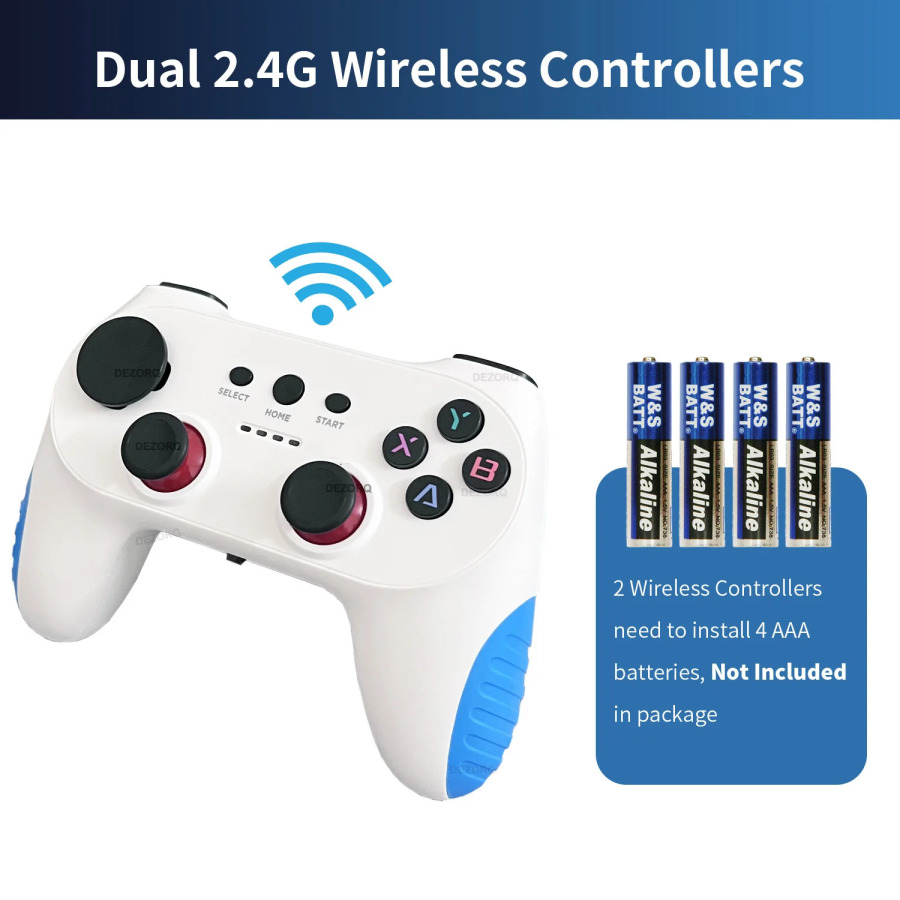 Yangi 128G TV oʻyin konsoli oʻrnatilgan 50000 retro oʻyinlar 50 ta videojuegos konsol emulyatorlari Dual Wireless X10 Pro Gamepad 4K oʻyin konsoli