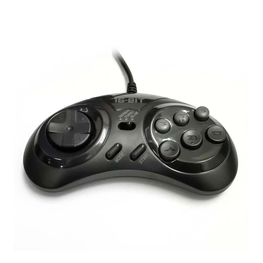 SEGA Genesis 16 bitli tutqich uchun MD Gamepad oʻyin aksessuarlari Turbo va sekin funktsiyani keltiring
