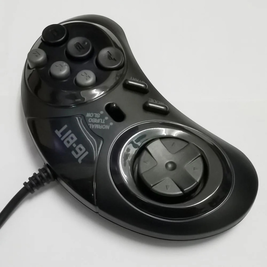 SEGA Genesis 16 bitli tutqich uchun MD Gamepad oʻyin aksessuarlari Turbo va sekin funktsiyani keltiring