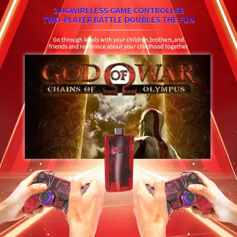 4K TV Game Stick GS5 MINI Игровая консоль 64G Встроенный 30000 игр Беспроводной контроллер Геймпад Ретро Портативная игровая консоль