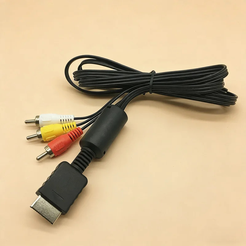 1 шт. аудио-видео AV-кабель для игровой консоли PS2, PS3, кабель RCA 1,8 м к HDTV, DVD-плеерам, AV-кабель для Playstation2, аксессуары