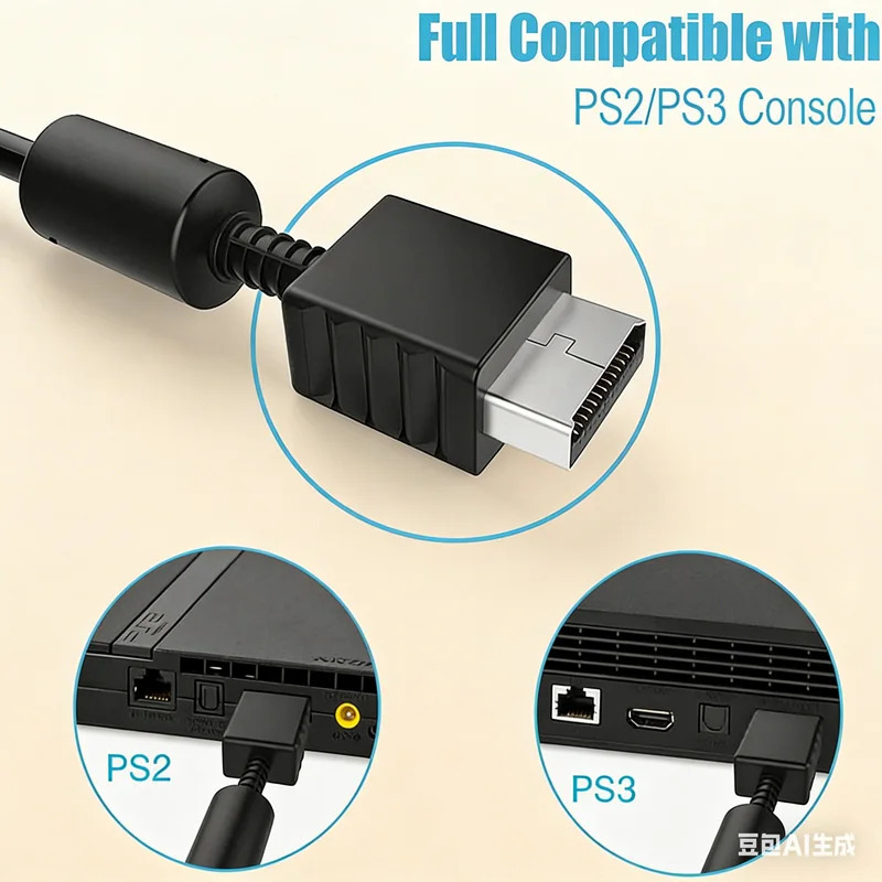 1 шт. аудио-видео AV-кабель для игровой консоли PS2, PS3, кабель RCA 1,8 м к HDTV, DVD-плеерам, AV-кабель для Playstation2, аксессуары