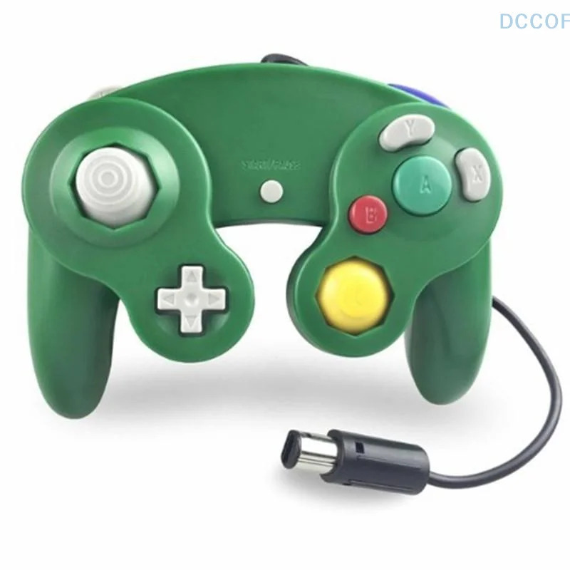 NGC oʻyin konsoli uchun bitta parcha DIY aksessuarlari GameCube NGC uchun oʻyin boshqaruvchisi Bir tugmali simli geympad joystiği