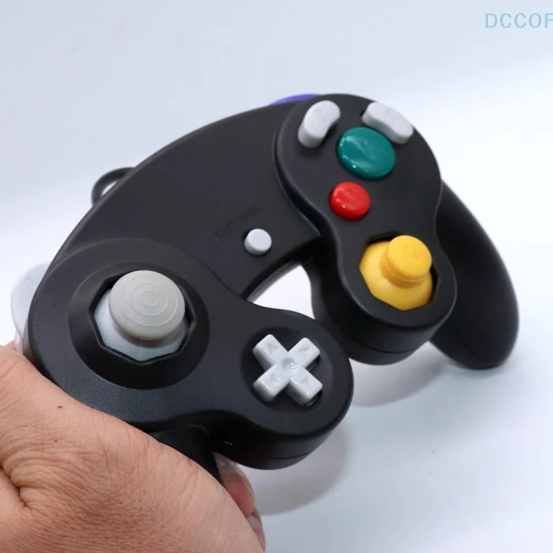 NGC oʻyin konsoli uchun bitta parcha DIY aksessuarlari GameCube NGC uchun oʻyin boshqaruvchisi Bir tugmali simli geympad joystiği