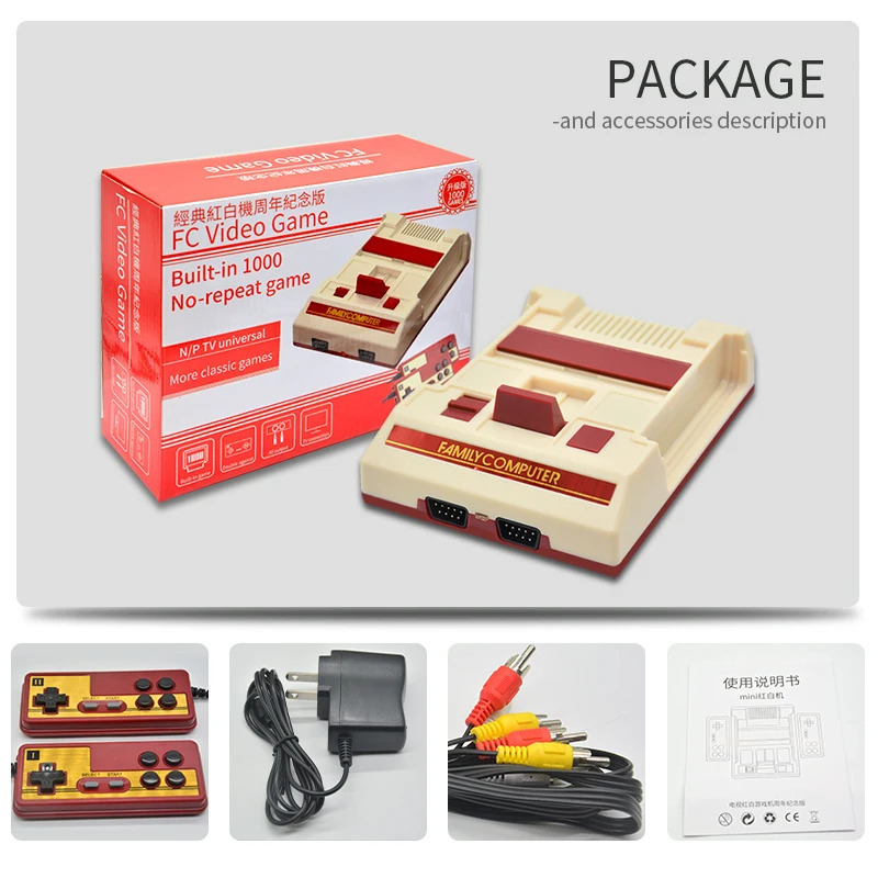 Игровая мини-консоль 8 бит, 632 классических игр
