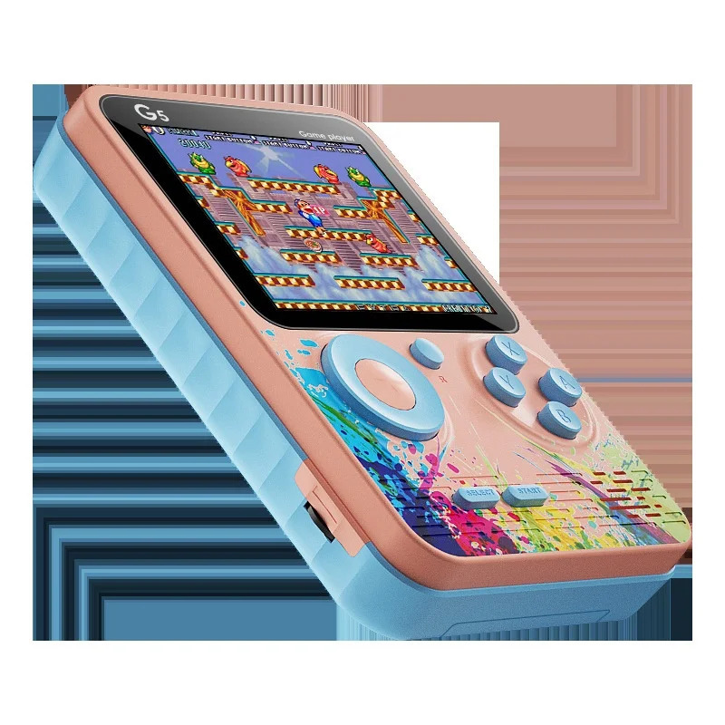 Портативная игровая консоль G5 с 500 встроенными классическими ретро-играми, поддержка вывода на ТВ, с геймпадом, для детей и взрослых, рождественский подарок