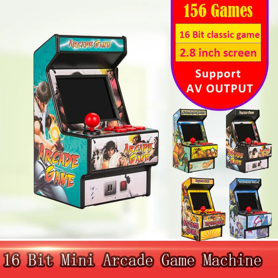 Sega 2,8 dyuymli 156 ta video oʻyinga ega qoʻlda ishlatiladigan oʻyin konsoli Retro mini arkada oʻyin mashinasi