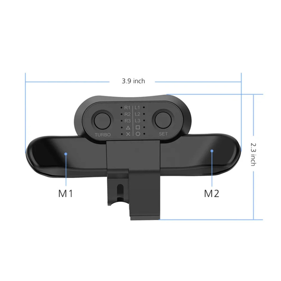 PS4 Controller uchun kengaytirilgan geympad orqaga tugmasi Joystick Orqaga tugmasi Turbo tugmachali adapterli oʻyin aksessuarlari
