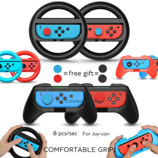 Набор аксессуаров для Nintendo Switch, ручки для гоночного руля Joycon, колпачки для Nintendo Switch Joy con для геймпада Nintendo Switch